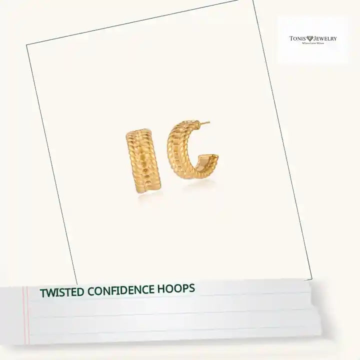 Twisted Confidence Hoops by@Outfy