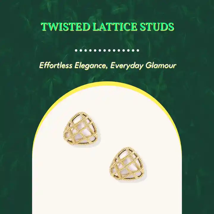 Twisted Lattice Studs by@Outfy