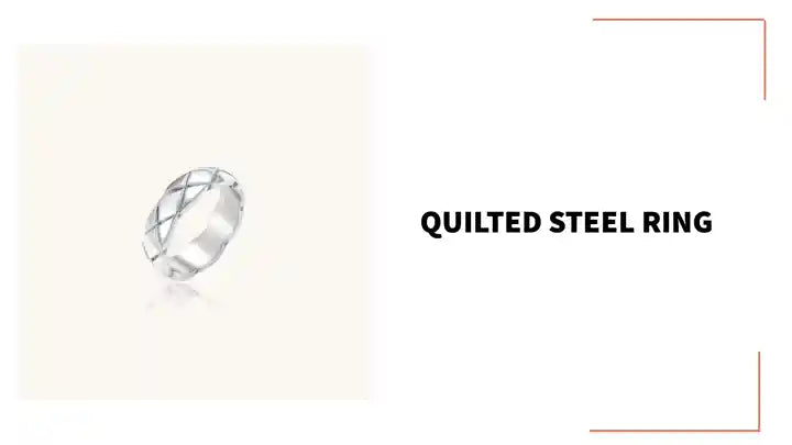Quilted Steel Ring by@Outfy