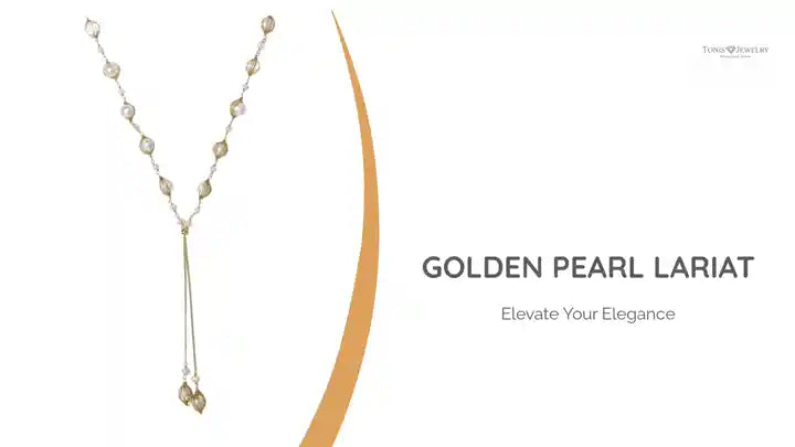 Golden Pearl Lariat by@Outfy