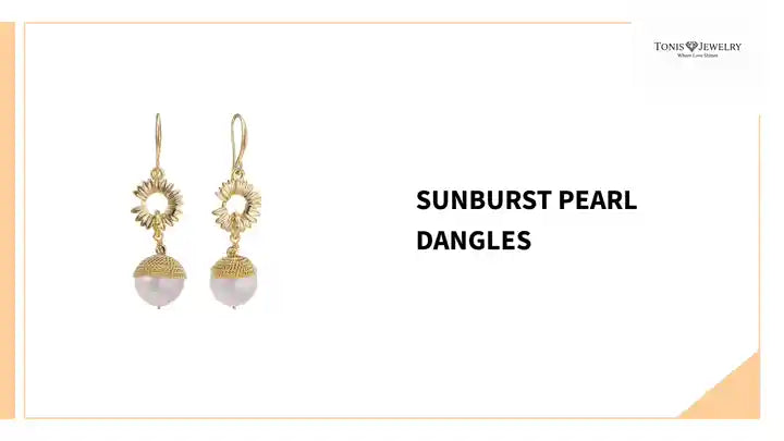 Sunburst Pearl Dangles by@Outfy