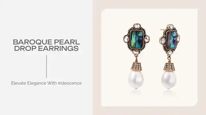 Baroque Pearl Drop Earrings by@Outfy