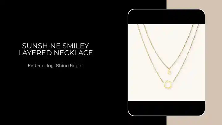 Sunshine Smiley Layered Necklace by@Outfy