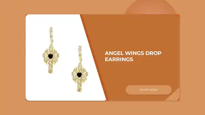 Angel Wings Drop Earrings by@Outfy