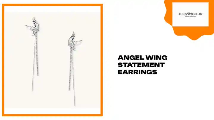 Angel Wing Statement Earrings by@Outfy