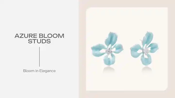 Azure Bloom Studs by@Outfy